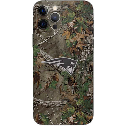 NFL New England Patriots Realtree Xtra Green Camo iPhone 12 Pro Skin